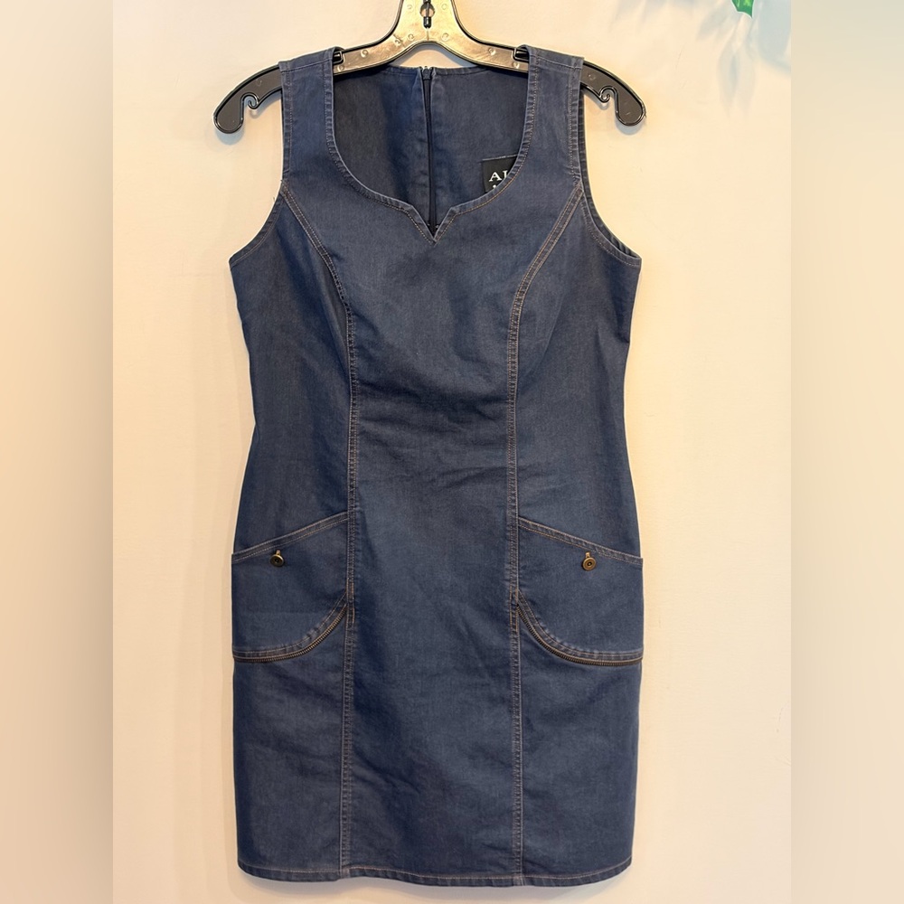 ALGO Petite Denim Sheath Dress